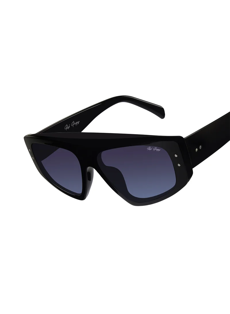Woggles Stylish Black Matte Rectangle Sunglasses| 100% UV Protected| Men & Women