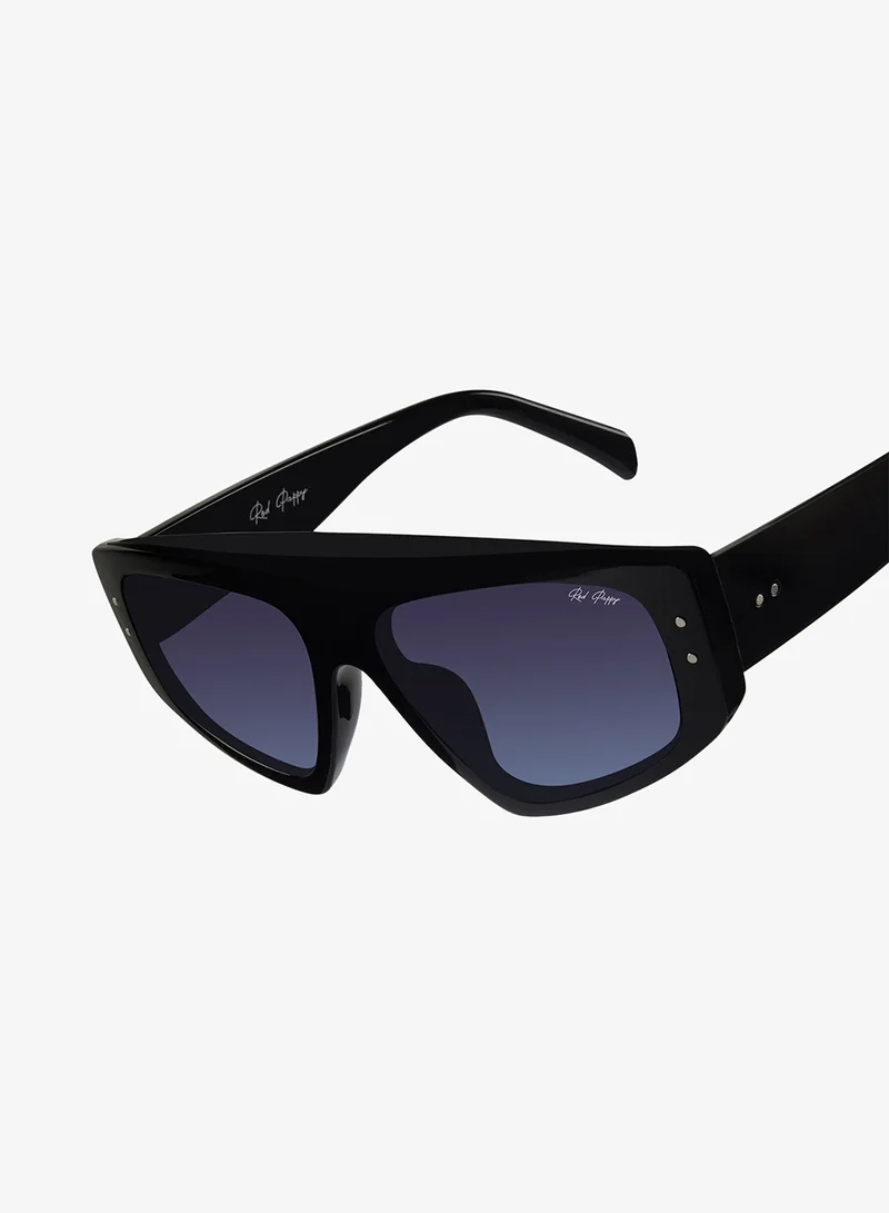 Woggles Stylish Black Matte Rectangle Sunglasses| 100% UV Protected| Men & Women