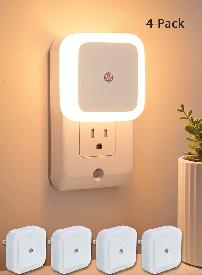 Ramadan Decoration 4-Pack LED Night Light Plug in Wall with Smart Light Sensor, Good for Sleep, Children Light for Hallway, Toddler Beds, Stairs, Warm White  - Image 2