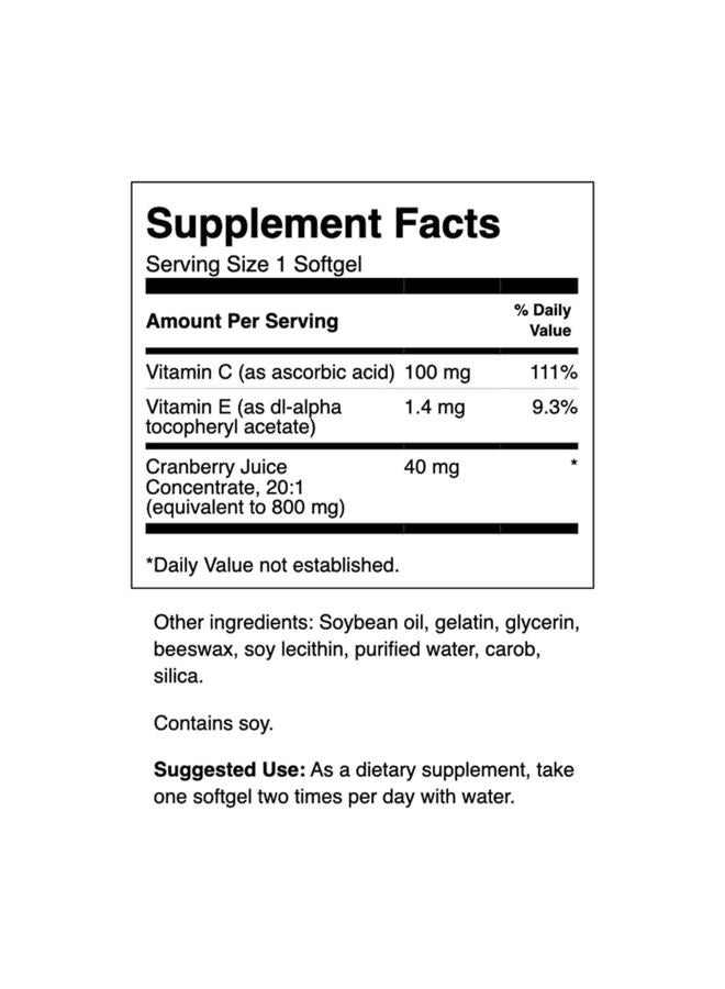 SWANSON Cranberry - Supports Urinary Tract Health, Bladder Control, and Promotes Healthy Kidney Function - Cranberry Supplement Made with 20:1 Cranberry Juice Concentrate - (180 Softgels) - Image 2