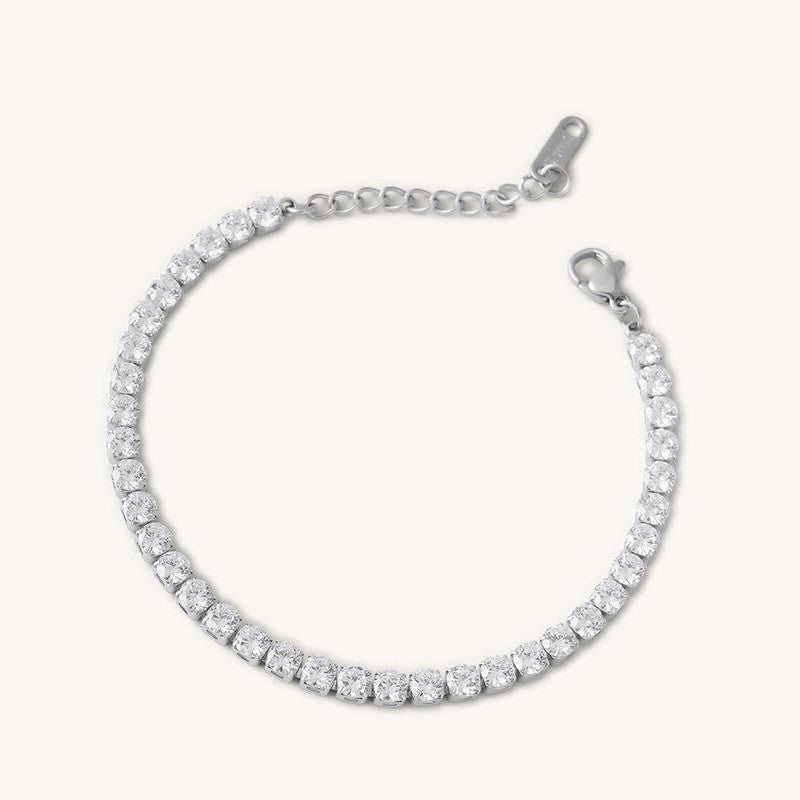 PALMONAS Rhodium Plated Diamond Affair Bracelet
 for Women - Image 1