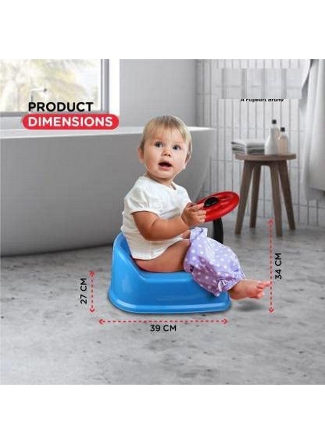 KORBOX Toilet Trainer Potty Training Seat- Chair For Kids- Infant Potty Toilet Chair With Removable Tray & Closing Lid (Blue) - Image 3