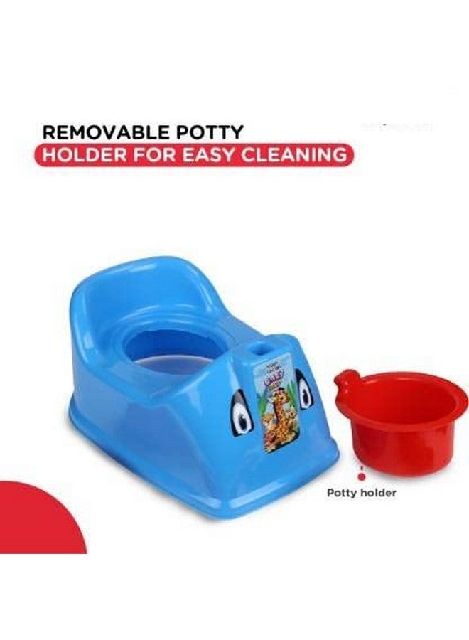 KORBOX Toilet Trainer Potty Training Seat- Chair For Kids- Infant Potty Toilet Chair With Removable Tray & Closing Lid (Blue) - Image 4
