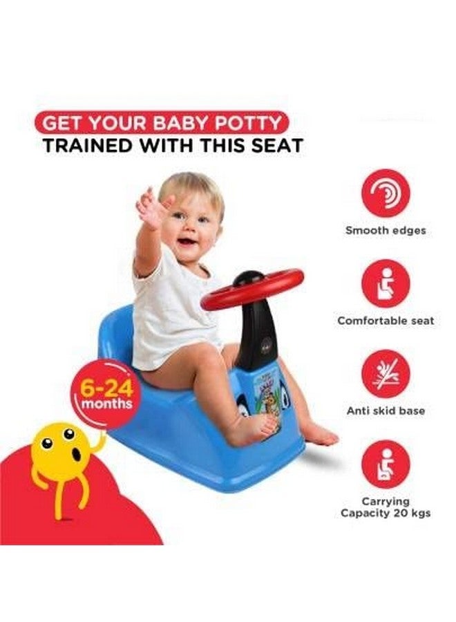 KORBOX Toilet Trainer Potty Training Seat- Chair For Kids- Infant Potty Toilet Chair With Removable Tray & Closing Lid (Blue) - Image 5