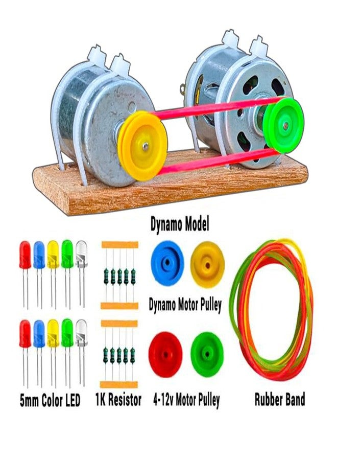 SYMFONIA Dynamo Motor, 4-12v DC Motor & Other Electricity Generator Making Project Kits Electronic Experiment kit for Kids(36items) - Image 2