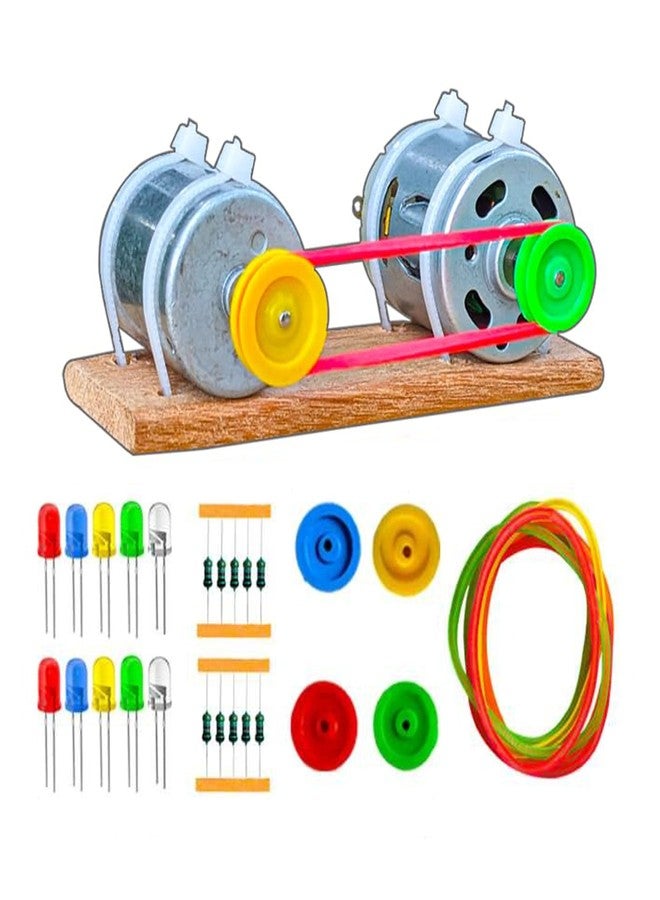 SYMFONIA Dynamo Motor, 4-12v DC Motor & Other Electricity Generator Making Project Kits Electronic Experiment kit for Kids(36items) - Image 1