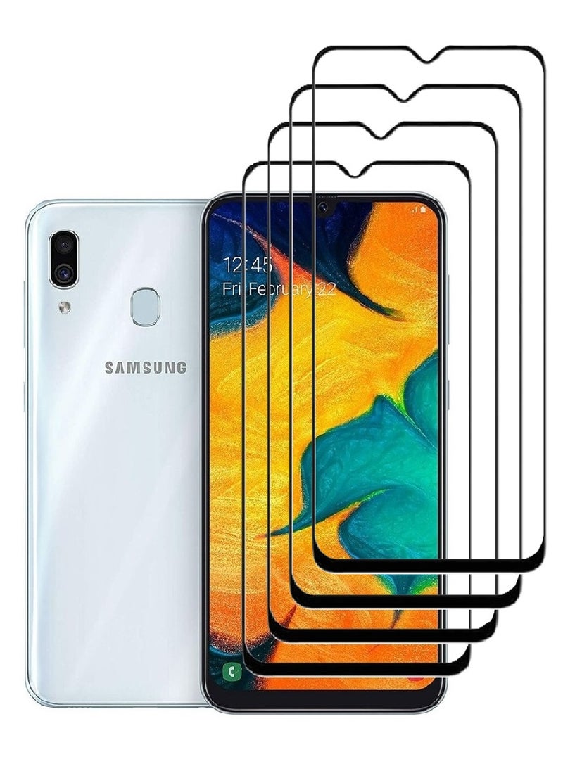 AINA 4 Pieces Tempered Glass Screen Protector 5D Designed For Samsung Galaxy A30 Full Glue Edge to Edge Full Screen Coverage And Bubble Free - Image 1