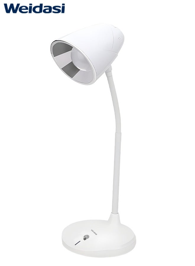 ويداسي مصباح مكتب LED قابل لإعادة الشحن WD-6046 مع رقبة مرنة، سطوع التحكم باللمس، ضوء قراءة قابل للتعديل للدراسة والمكتب وغرفة النوم، مصباح طاولة منخفض الوهج لحماية العين للاستخدام المنزلي والعمل - Image 2