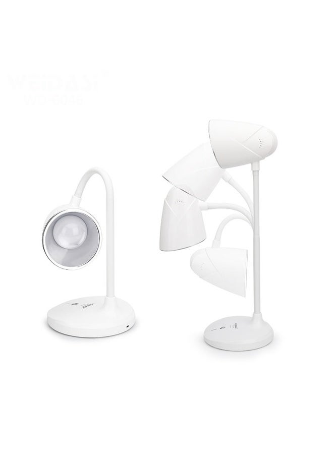 ويداسي مصباح مكتب LED قابل لإعادة الشحن WD-6046 مع رقبة مرنة، سطوع التحكم باللمس، ضوء قراءة قابل للتعديل للدراسة والمكتب وغرفة النوم، مصباح طاولة منخفض الوهج لحماية العين للاستخدام المنزلي والعمل - Image 5