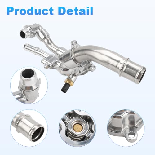 WMPHE Engine Coolant Thermostat Housing Assembly Compatible with Jeep Wrangler 2.0L 2018-2024 Replacement for 5048424AD, 5048424AB, 5048424AC - Image 5