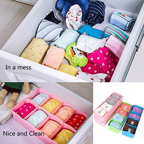 FLIPZON Multipurpose Plastic Storage Drawer Socks Undergarments Organizer, Stackable Drawer/Wardrobe Organiser Rack/For Ties/Jewellery And More (Small, 12 Pieces, Multicolour, 26.5 x 8.5 x 6.6 cm) - Image 4