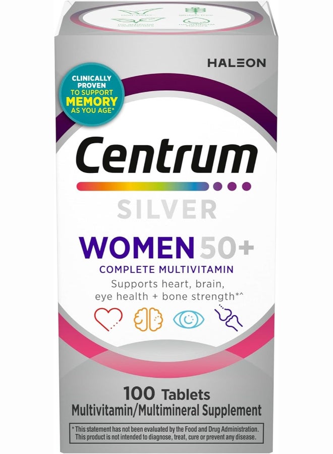 Centrum Multivitamin And Multimineral Silver 50+ For Women 100 Tablets - Image 1