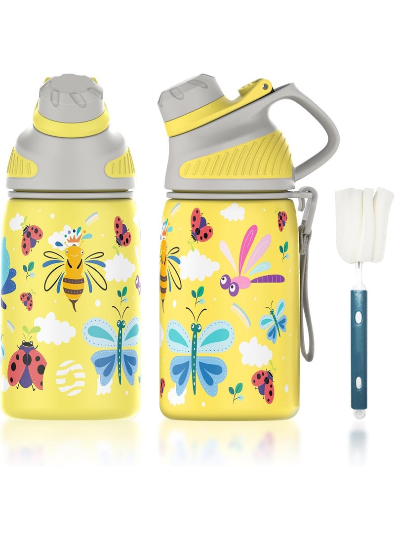 Fjbottle 400 ml Stainless Steel Water Bottle with Magnetic Lid, BPA-Free, Leak-Proof, Keeps Hot/Cold Drinks, Suitable for Kids, School, Outdoor - Image 1