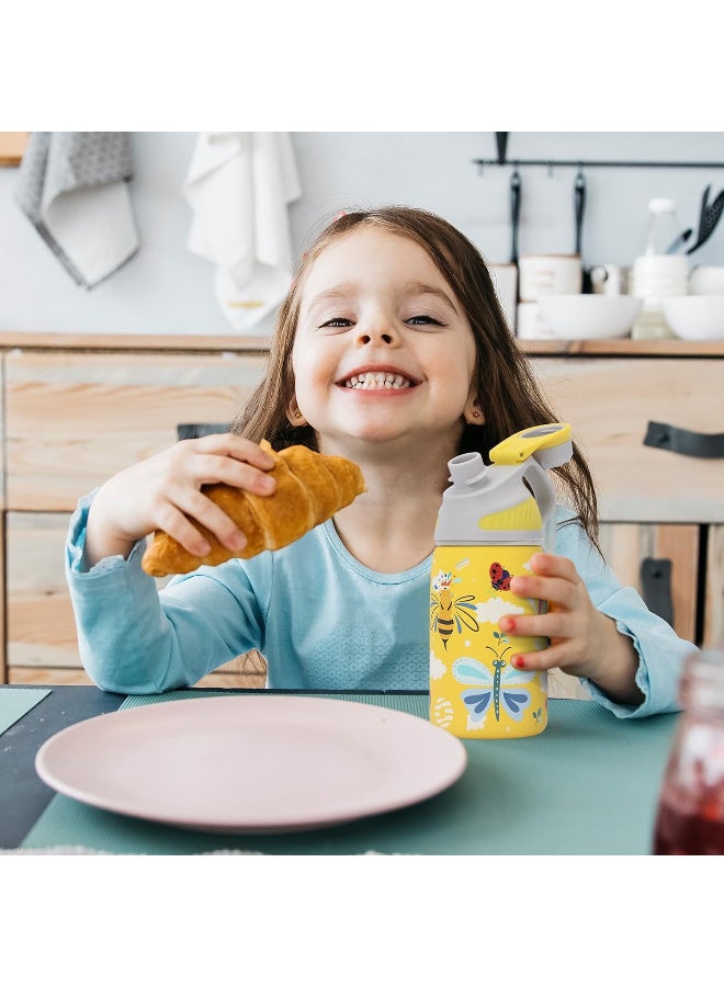 Fjbottle 400 ml Stainless Steel Water Bottle with Magnetic Lid, BPA-Free, Leak-Proof, Keeps Hot/Cold Drinks, Suitable for Kids, School, Outdoor - Image 5