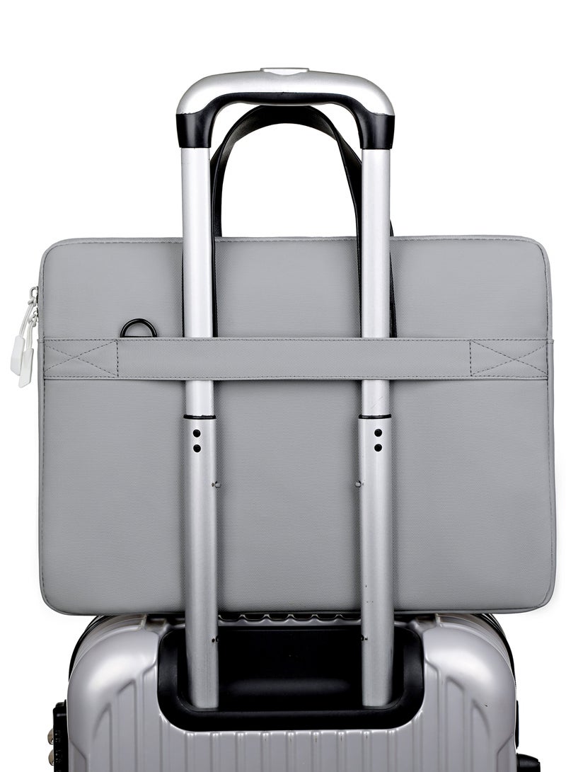 Large Capacity Laptop Bag Business Office Bag, 15 Inch Laptop Briefcase with Shoulder Strap and Luggage Trolley Strap, Lightweight Crossbody Bag for Men Women Travel Business Office, with a detachable shoulder strap.  - Image 5