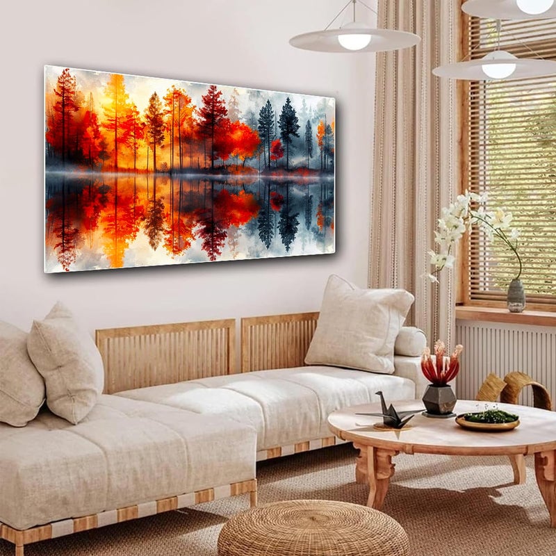 igoodom Large Diamond Painting, Landscape Large Diamond Art Kits for Adults, Full Drill Round Big Diamond Painting, DIY Gem Art and Crafts for Home Wall Decor Gift 27.5 X 15.7inch - Image 5