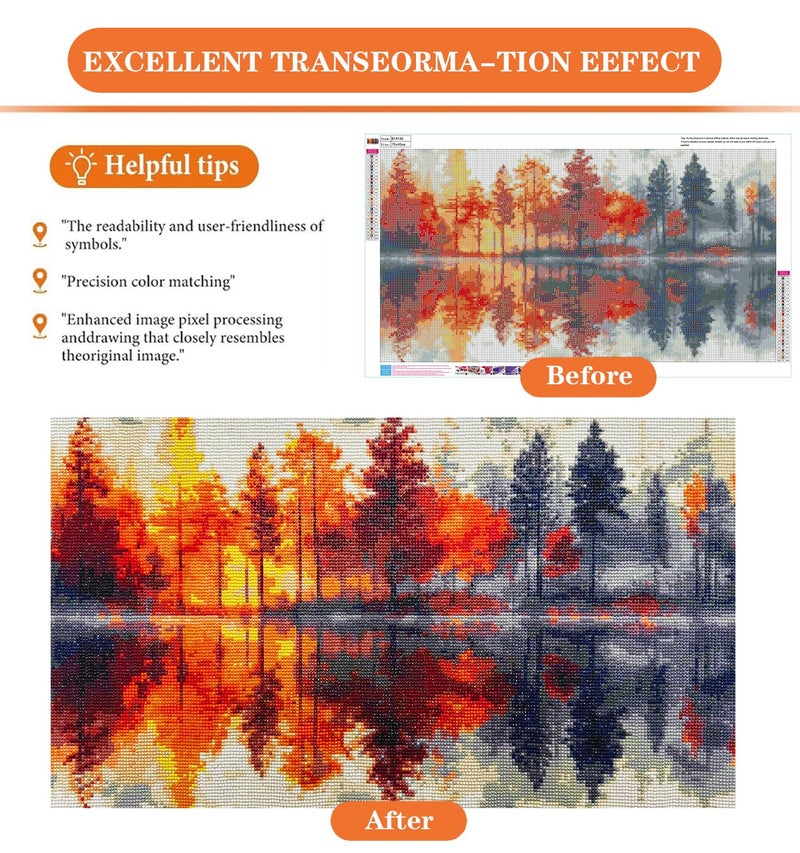 igoodom Large Diamond Painting, Landscape Large Diamond Art Kits for Adults, Full Drill Round Big Diamond Painting, DIY Gem Art and Crafts for Home Wall Decor Gift 27.5 X 15.7inch - Image 2