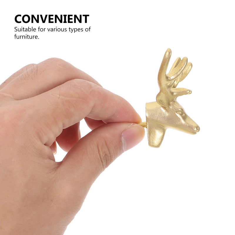 Brass Cabinet Handle Single Hole Drawer Pull Brushed Gold Kitchen Wardrobe Hardware - Image 4