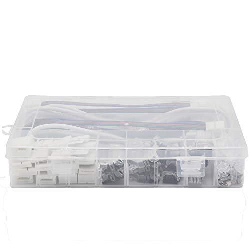 QVQCWD LED Light Strip Connectors Kit,10mm 4 Pin Waterproof 5050 RGB LED Strip Connectors,Includes 14 Types of Solderless Multicolor LED Strip Light Connectors - Image 3