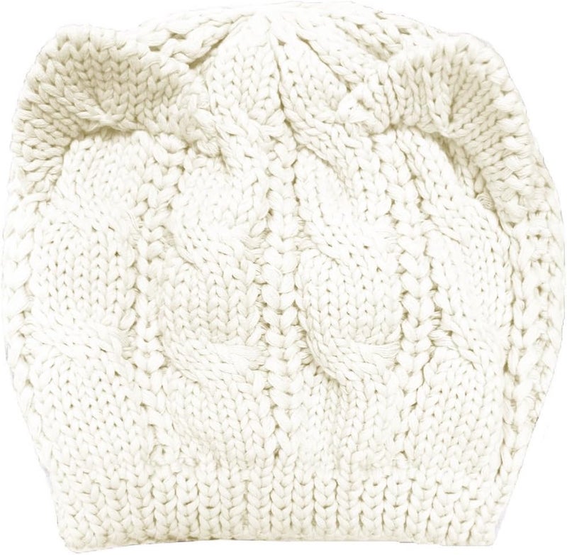 v28 Women Men Girls Boys Teens Cute Cat Ear Knit Cable Rib Hat Cap Beanie - Image 5