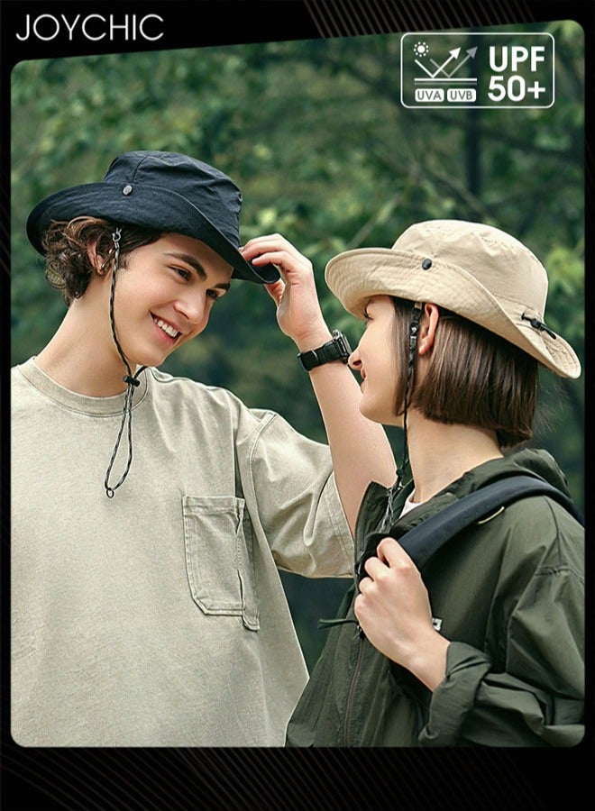 Joychic قبعة الصيادين ربيع وصيف للنساء والرجال في الهواء الطلق لحماية من الشمس مضادة للأشعة فوق البنفسجية قبعة واقية من الشمس قابلة للتنفس ومقاومة للماء - Image 3