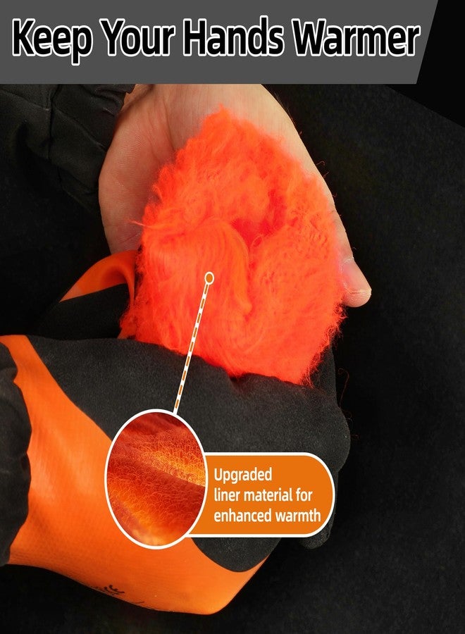 Schwer Waterproof Winter Work Gloves for Men and Women, Freezer Gloves Double Coated for Outdoor Cold Weather Keep Hands Warm Below Zero, Waterproof Gloves for Shoveling Snow, Ice Fishing, XL - Image 4