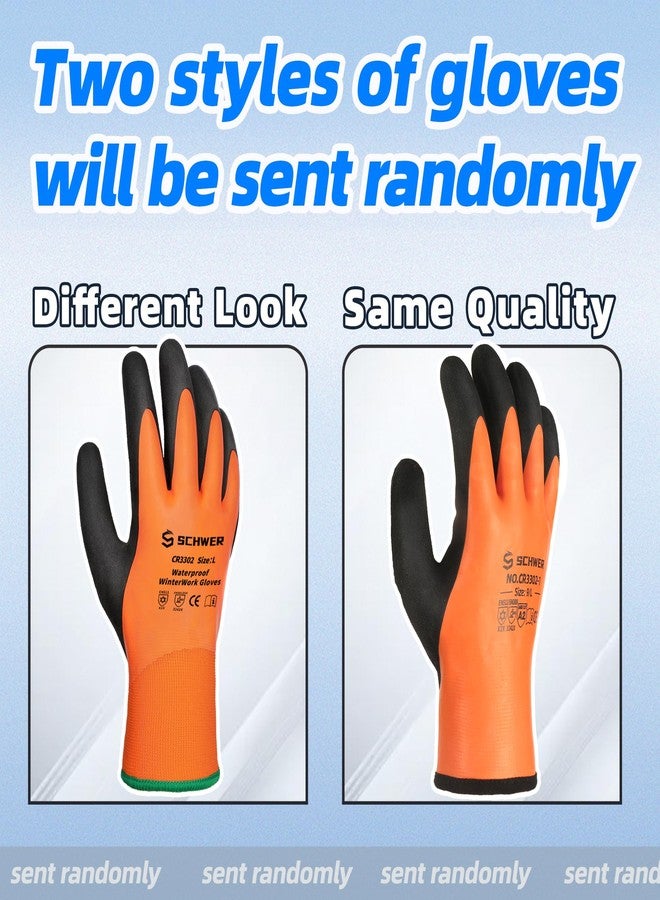 Schwer Waterproof Winter Work Gloves for Men and Women, Freezer Gloves Double Coated for Outdoor Cold Weather Keep Hands Warm Below Zero, Waterproof Gloves for Shoveling Snow, Ice Fishing, XL - Image 2