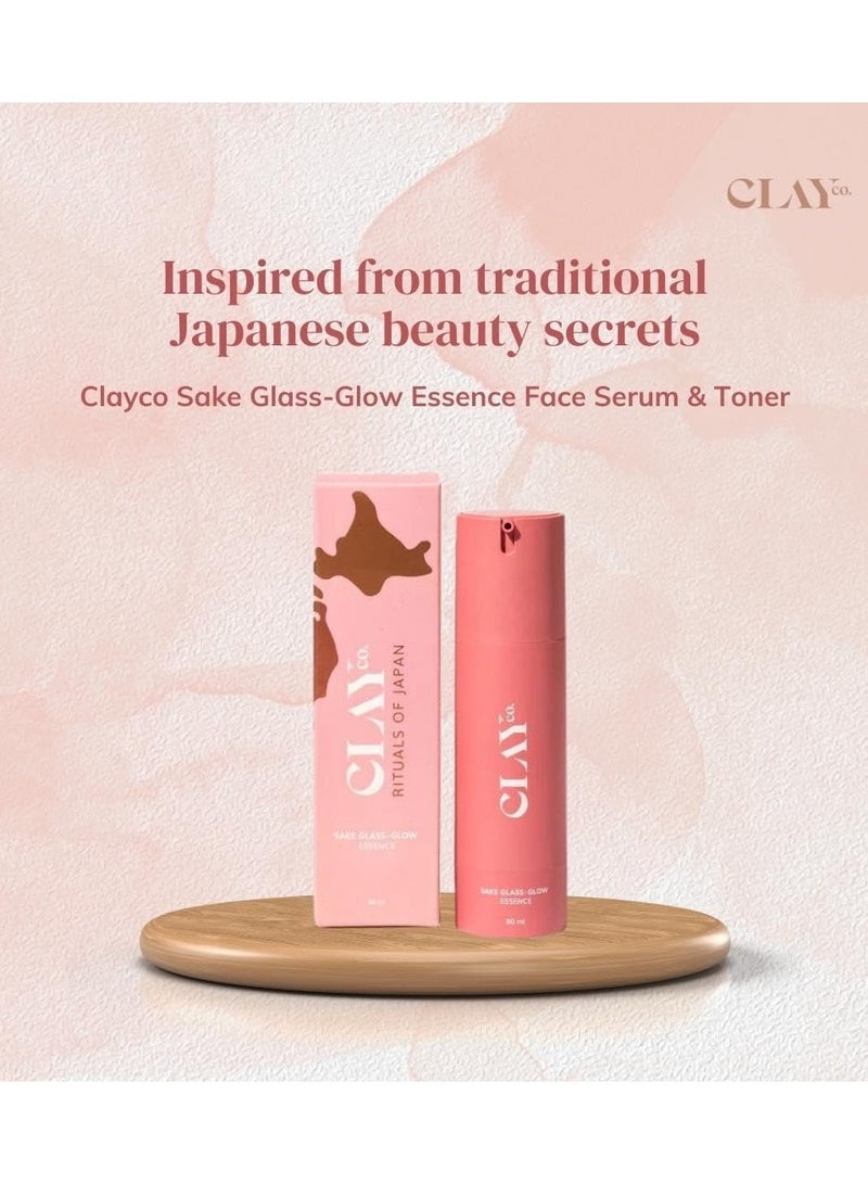 Clayco Sake Glass Glow Essence with CICA and Licorice | Instant Glow | Hydrating Serum | Primer | Toner | Brightens - Image 2