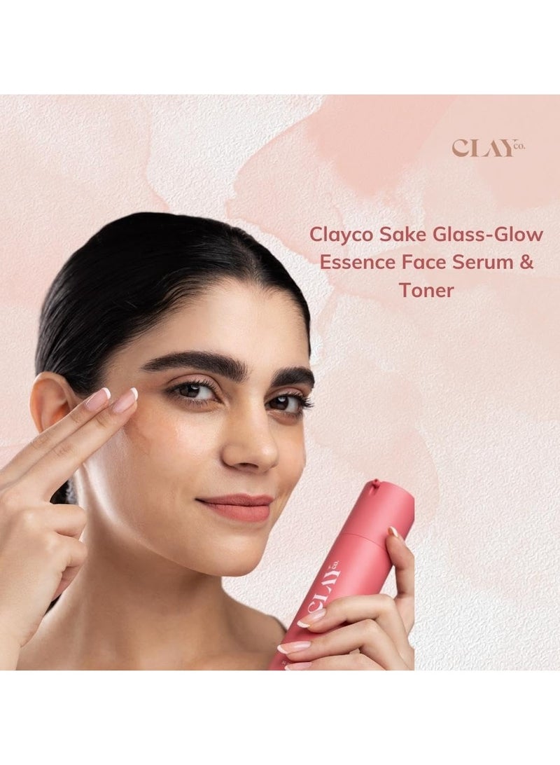 Clayco Sake Glass Glow Essence with CICA and Licorice | Instant Glow | Hydrating Serum | Primer | Toner | Brightens - Image 4