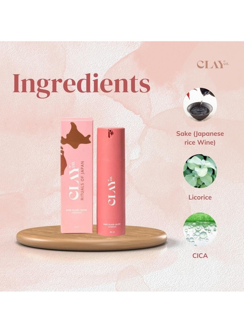 Clayco Sake Glass Glow Essence with CICA and Licorice | Instant Glow | Hydrating Serum | Primer | Toner | Brightens - Image 5