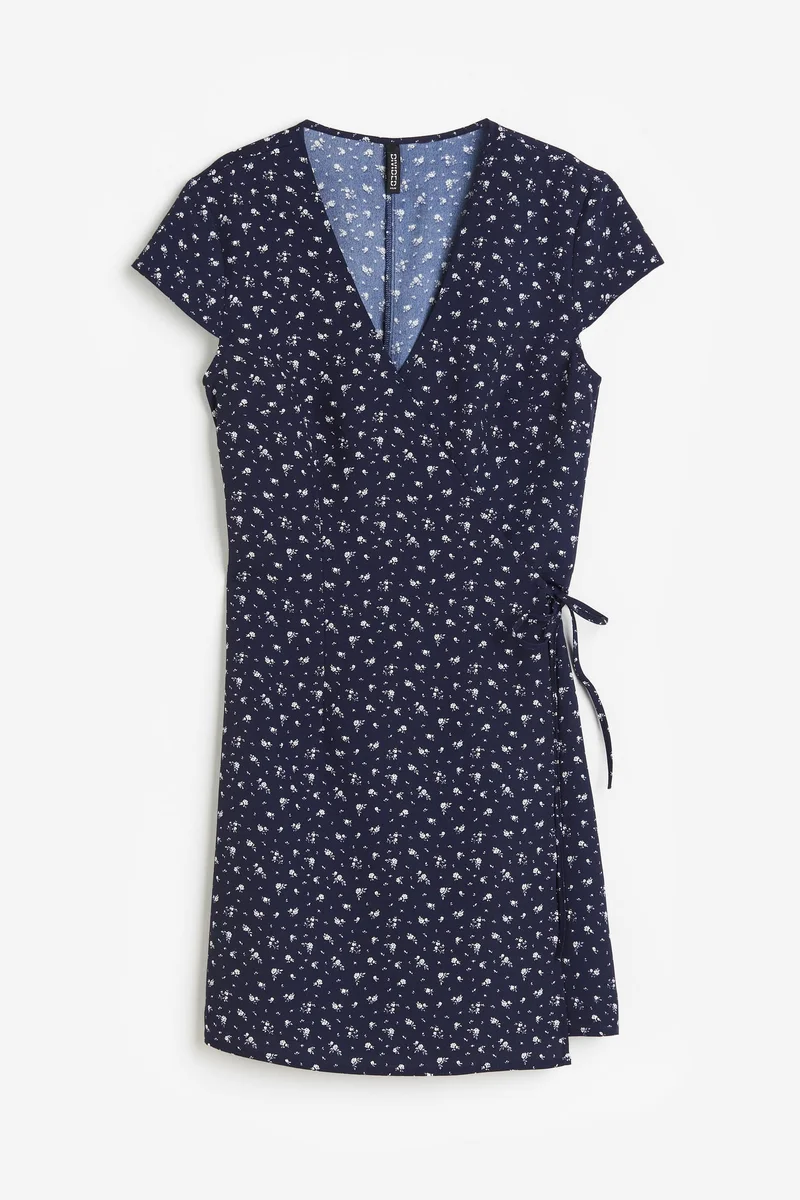 اتش اند ام فستان من الكريب