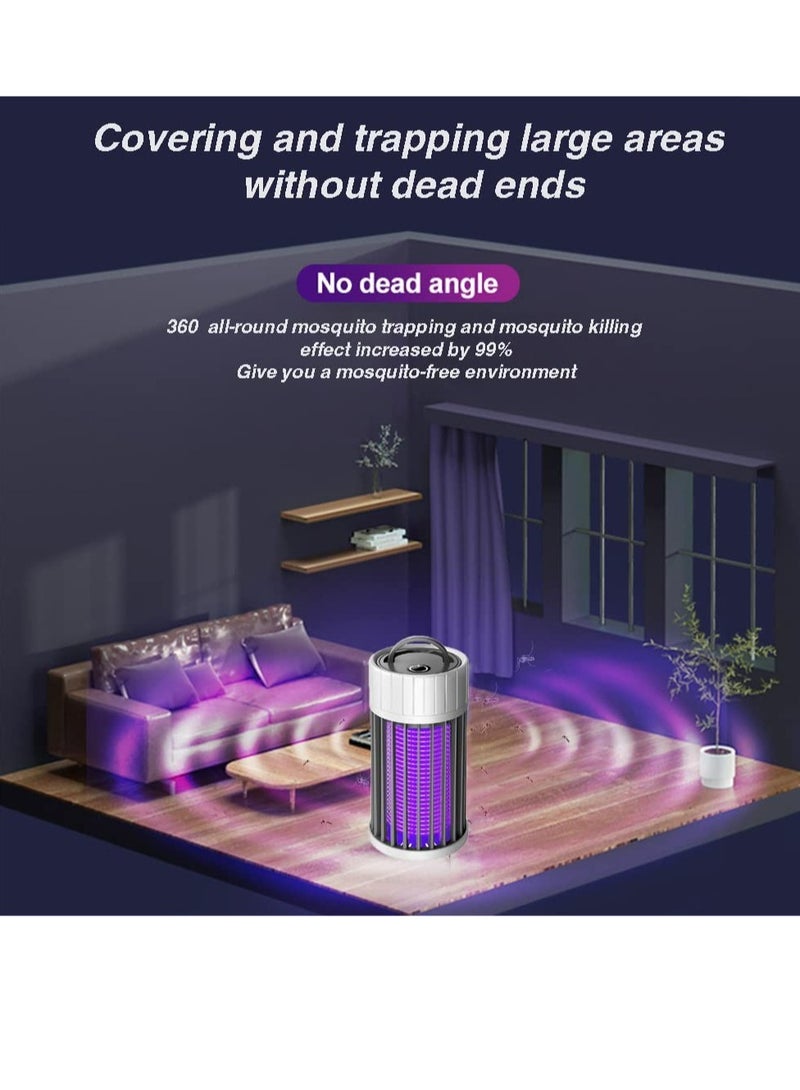 Excefore Mosquito Killer Lamp, Portable USB Electric Mosquito Control, Hanging UV Indoor and Outdoor Bug Zapper, for Trap Fly Insect in Bedroom Office Garden Camping - Image 3