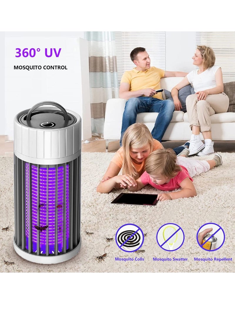 Excefore Mosquito Killer Lamp, Portable USB Electric Mosquito Control, Hanging UV Indoor and Outdoor Bug Zapper, for Trap Fly Insect in Bedroom Office Garden Camping - Image 2
