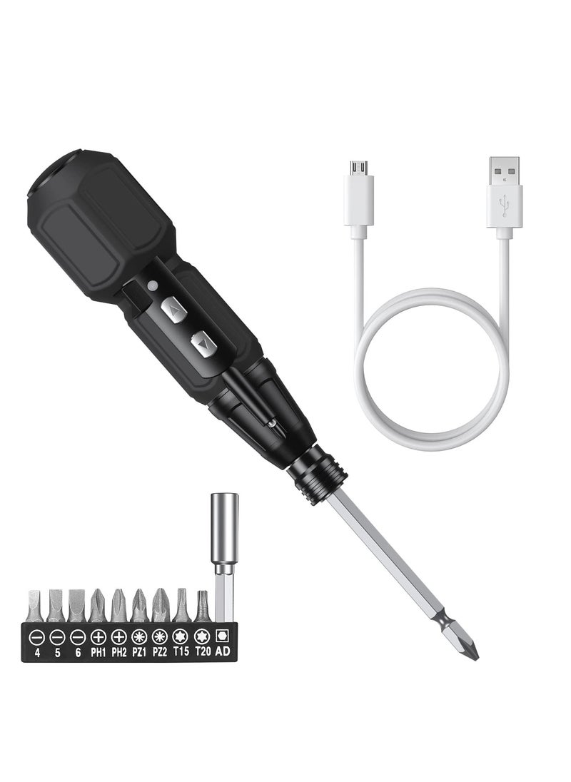 Generic Electric Screwdriver Cordless, Rechargeable Power Screwdrivers Set, Portable Automatic Home Repair Tool Kit with LED Lights and USB Cable  - Image 1