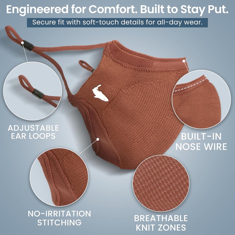 INHERENT Premium Traveler's Face Mask with Anti-Odor SILVERbac | Reusable, Adjustable, Comfortable - Image 5