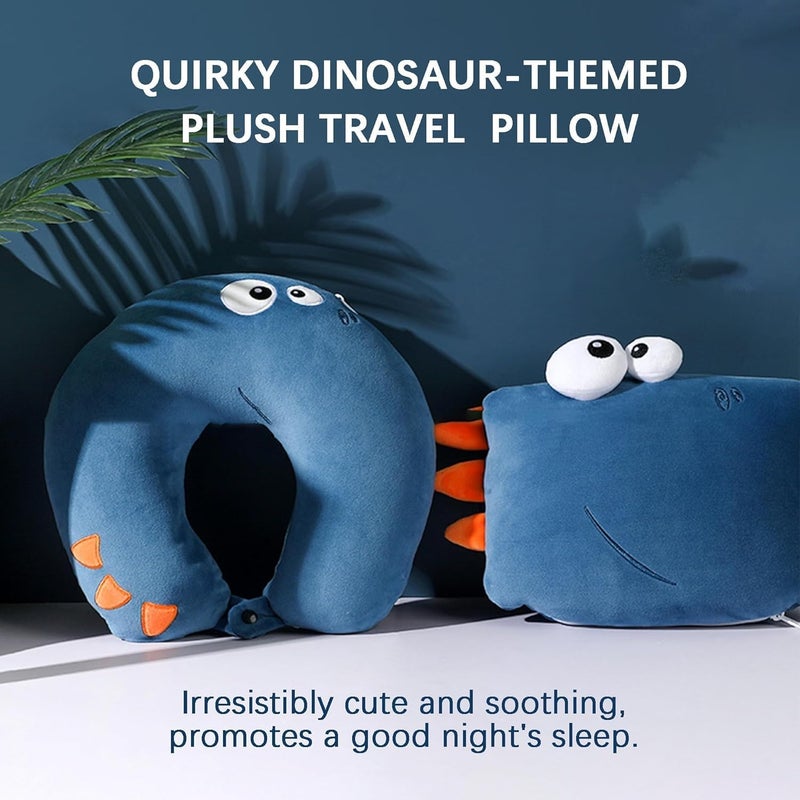 Paporich 2-in-1 Travel Pillow for Kids - Soft Plushie Converts to U-Shaped Neck Pillow - Image 3