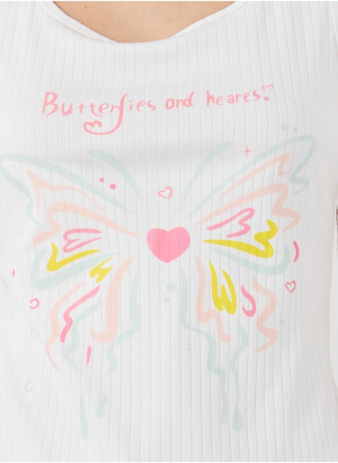 Take Two Take Two Graphic Print Round Neck Sleeveless Top  - Image 3