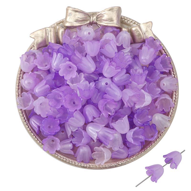 100 simple gradient two-color acrylic lilies antique hair earrings DIY handmade accessories bracelet material lilac gradient 