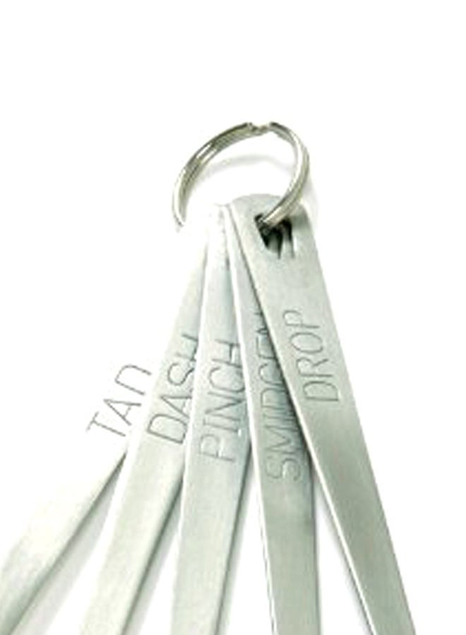NIBEMINENT 5-Piece Stainless Steel Measuring Spoon Silver - Image 3