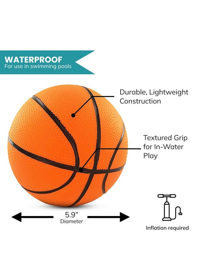 Botabee Kids Pool Basketball 2 Pack | Compatible With Intex Floating Hoops Poolside Basketball Game And Other Pool Basketball Hoop | Mini Ball For Outdoor And Poolside Play - Image 2