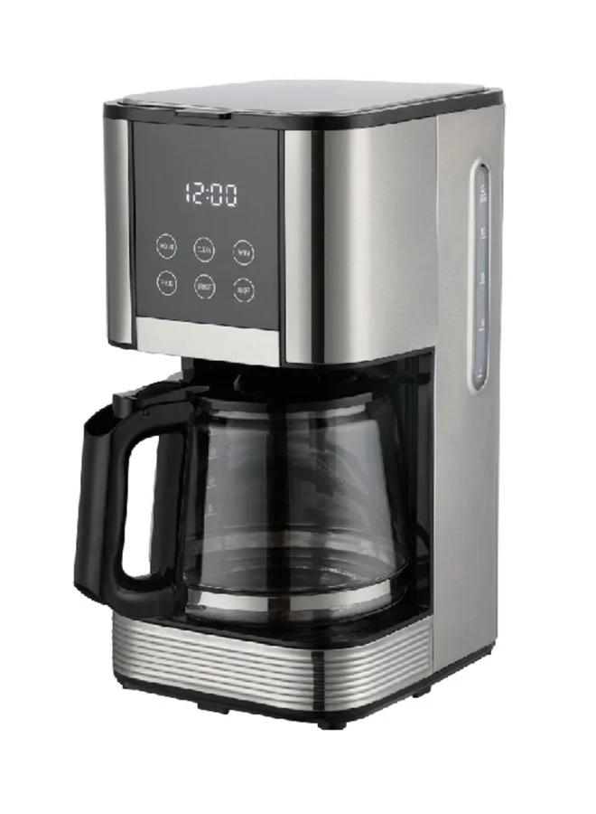 homix 1000W Digital Electric Drip Coffee Maker Silver and Black 1.5 L CM1429B-GS