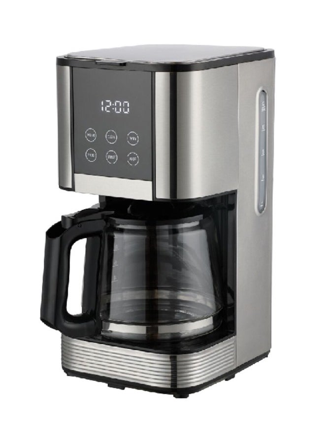 homix 1000W Digital Electric Drip Coffee Maker Silver and Black 1.5 L CM1429B-GS 