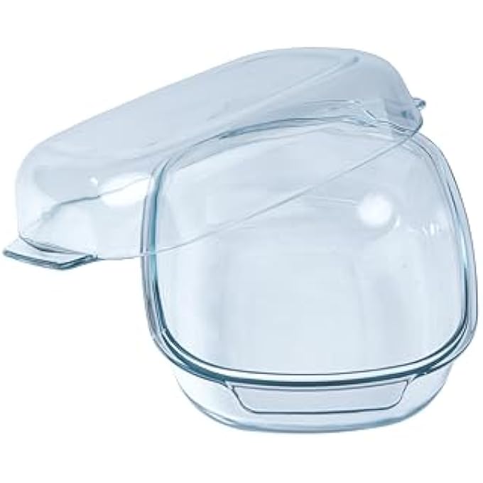 TALIONA Glass Rectangle Casserole With Lid 57 Liter Capacity - Image 2