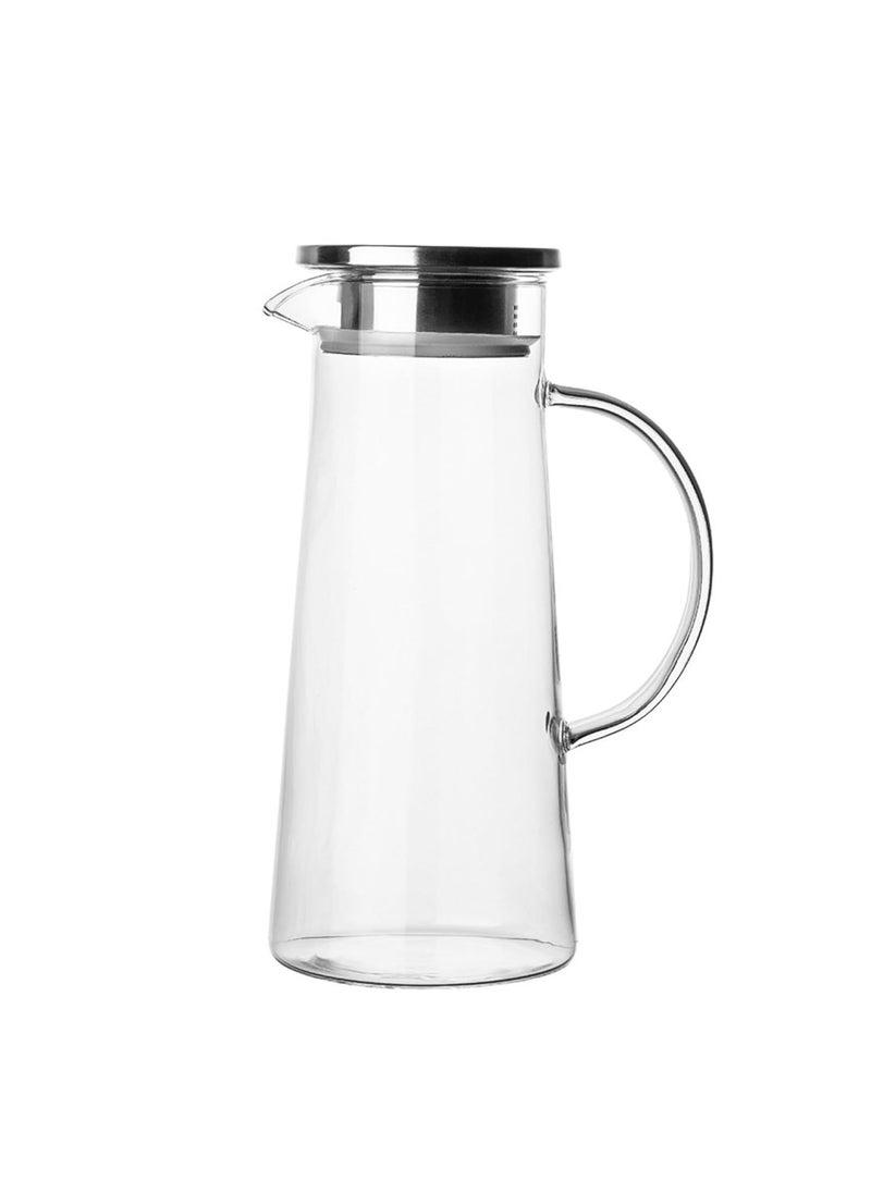 smart serve Smartserve High Borosilicate Glass Pitcher 1300ML Transparent Big Water Pitcher Jug with Strong Handle for Water Juice Ice Tea Milk  - Image 5