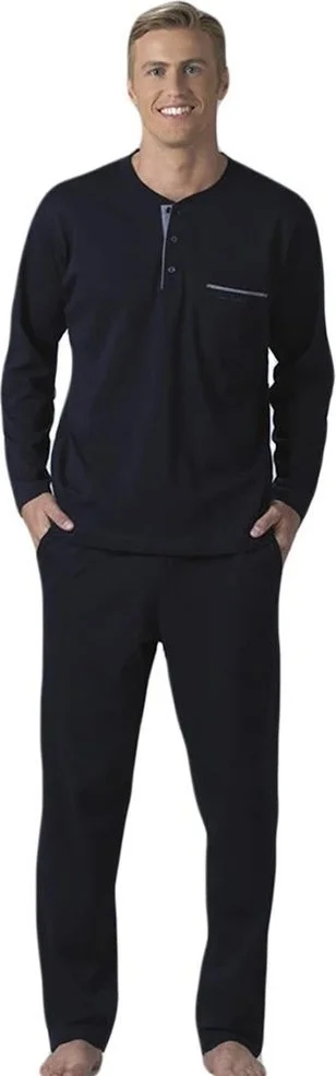 بيير كاردان Men's Long Sleeve Combed Cotton Pajamas