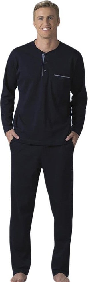 pierre cardin Men's Long Sleeve Combed Cotton Pajamas  - Image 3