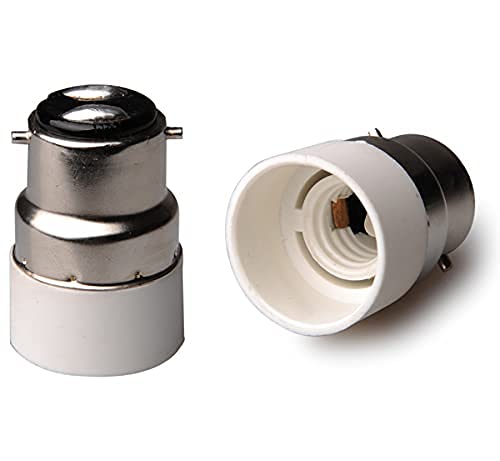 ALUCIFIC B22 to E14 Converter Holder Useful for to Convert The Bulb of Your Fitting and Fixture Pack of 1 WHITE - Image 1