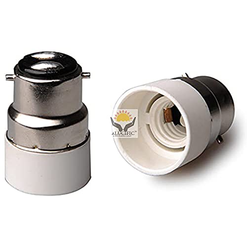 ALUCIFIC B22 to E14 Converter Holder Useful for to Convert The Bulb of Your Fitting and Fixture Pack of 1 WHITE - Image 2