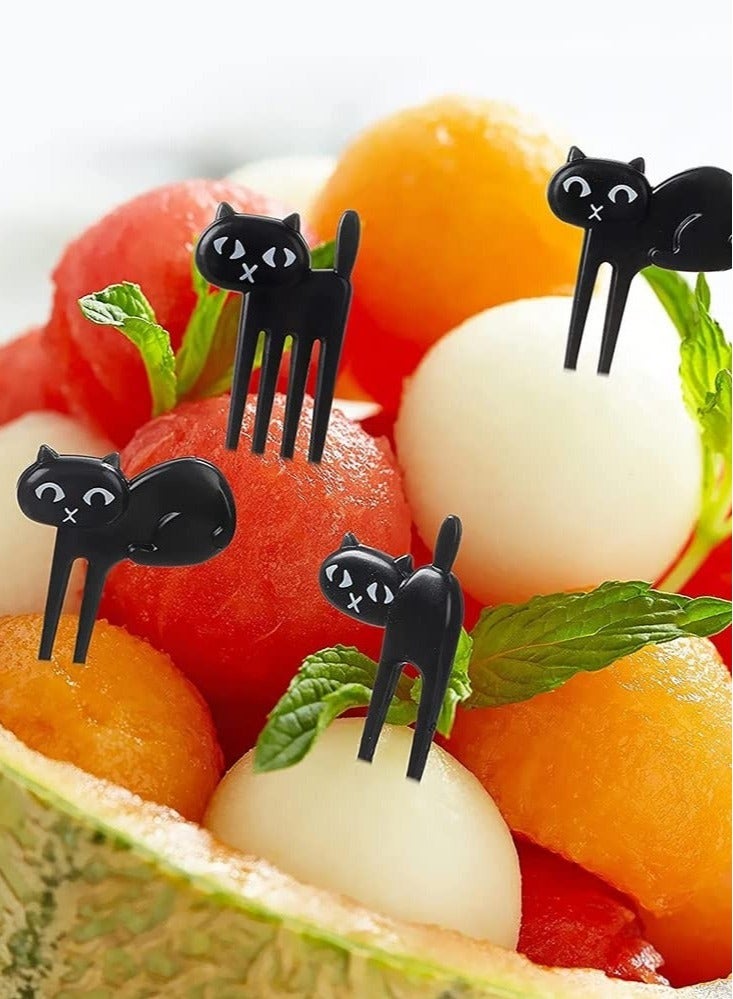 كابتن تيك Cartoon Food Fruits Picks Mini Dessert Forks Resin Toothpick Cutlery Set for Kids for Cake Dessert Pastry Party Supply - Image 3
