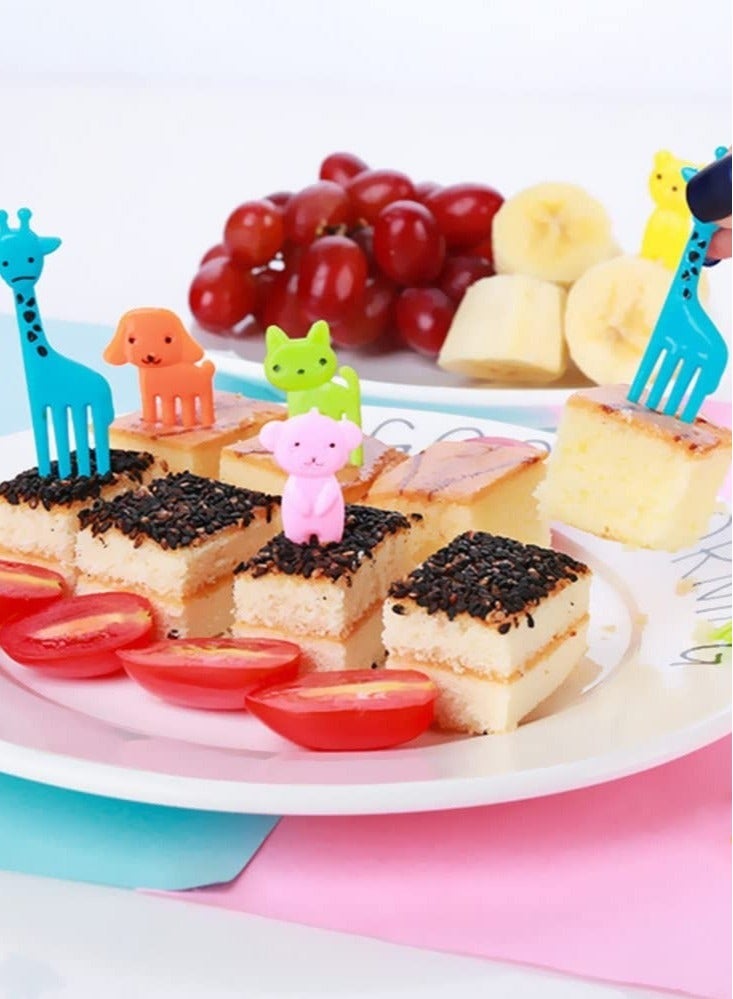 كابتن تيك Cartoon Food Fruits Picks Mini Dessert Forks Resin Toothpick Cutlery Set for Kids for Cake Dessert Pastry Party Supply - Image 5